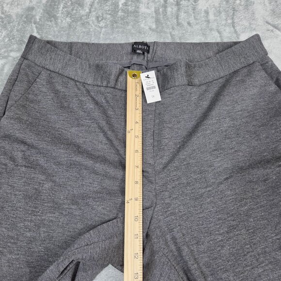 Talbots Pants Womens 1X Gray Ankle Cropped Career Stretch Trousers NEW - Picture 7 of 8